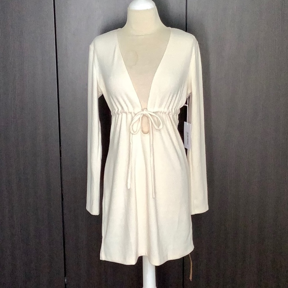 Reformation Cream Knit Kara Dress Size M NWT